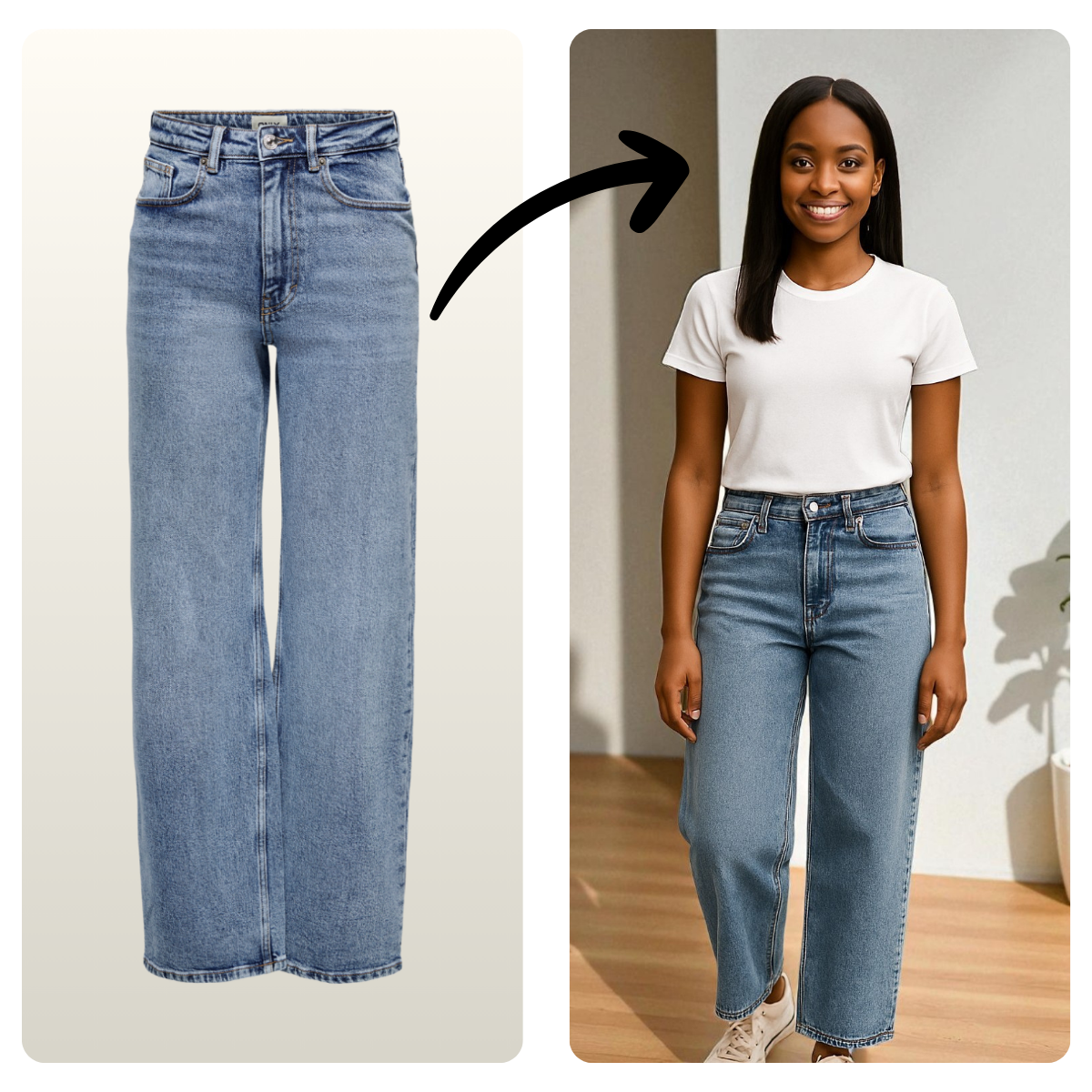 Ecomafy Starter Image Pack - 5 Pro AI Model Images for your ecommerce fashion products.